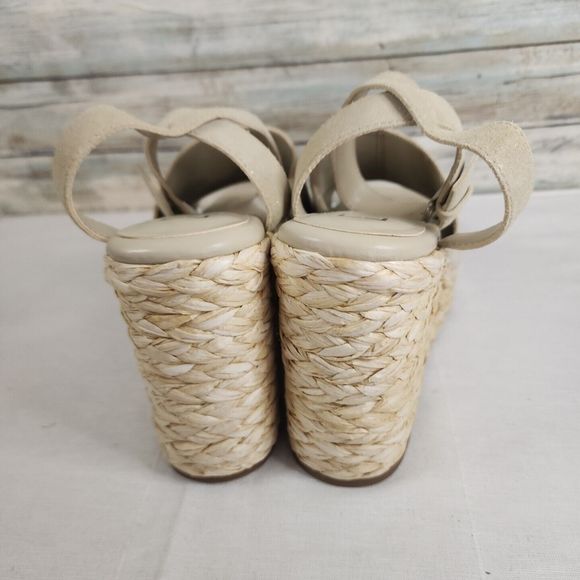 Marc Fisher Ltd Woman's Heels Nelly Size 9 Chamois Sparkle Wedge Heels - Picture 8 of 16